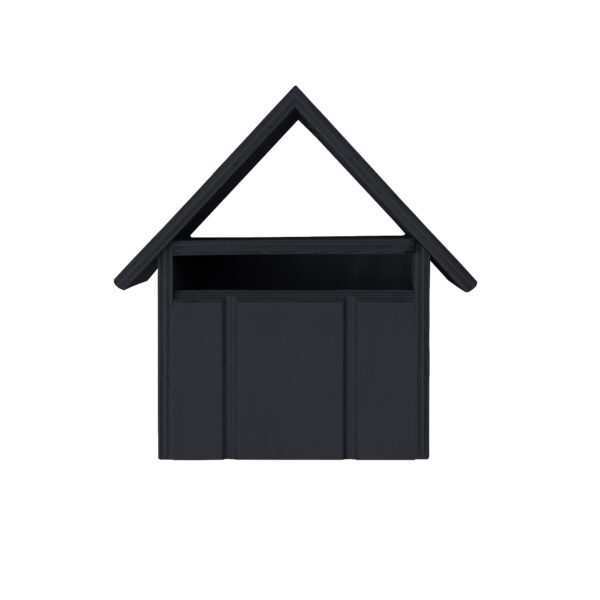 Charcoal grey villa style mailbox