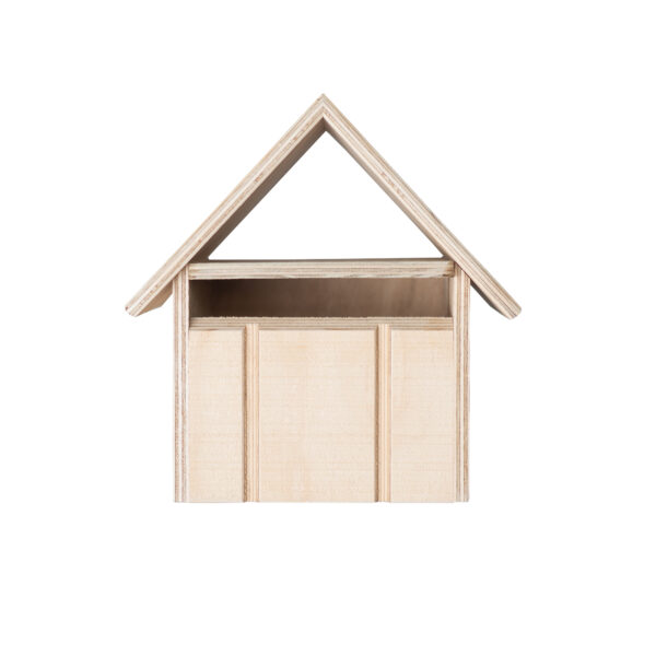 Natural wood villa style letter box